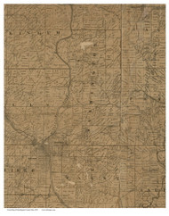 Washington, Ohio 1852 Old Town Map Custom Print - Muskingum Co.