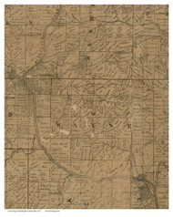 Wayne, Ohio 1852 Old Town Map Custom Print - Muskingum Co.