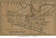 Chandersville - Salt Creek, Ohio 1852 Old Town Map Custom Print - Muskingum Co.