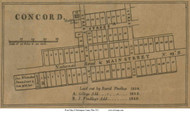 Concord - Union, Ohio 1852 Old Town Map Custom Print - Muskingum Co.