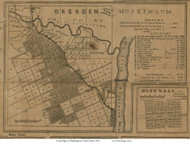 Dresden and Muskingum - Jefferson, Ohio 1852 Old Town Map Custom Print - Muskingum Co.