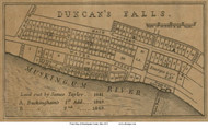 Duncan's Falls - Salt Creek, Ohio 1852 Old Town Map Custom Print - Muskingum Co.