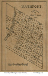 Nashport - Licking, Ohio 1852 Old Town Map Custom Print - Muskingum Co.