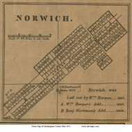 Norwich - Union, Ohio 1852 Old Town Map Custom Print - Muskingum Co.