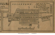 Uniontown - Newton, Ohio 1852 Old Town Map Custom Print - Muskingum Co.