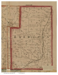 Harrison, Ohio 1859 Old Town Map Custom Print - Perry Co.