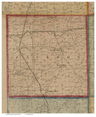 Jackson, Ohio 1859 Old Town Map Custom Print - Perry Co.