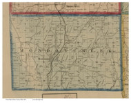 Monday Creek, Ohio 1859 Old Town Map Custom Print - Perry Co.