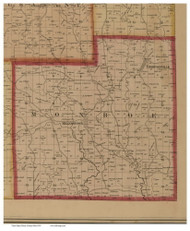 Monroe, Ohio 1859 Old Town Map Custom Print - Perry Co.