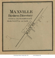 Maxville - Monday Creek, Ohio 1859 Old Town Map Custom Print - Perry Co.