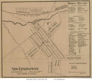 New Lexington - Pike, Ohio 1859 Old Town Map Custom Print - Perry Co.