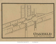 Oakfield - Pleasant, Ohio 1859 Old Town Map Custom Print - Perry Co.