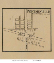 Potersville - Bearfield, Ohio 1859 Old Town Map Custom Print - Perry Co.