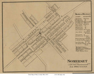 Somerset - Reading, Ohio 1859 Old Town Map Custom Print - Perry Co.