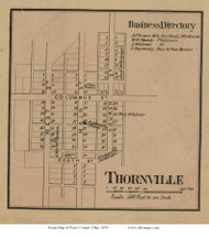 Thornville - Thorn, Ohio 1859 Old Town Map Custom Print - Perry Co.