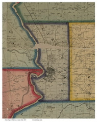 Circleville, Ohio 1858 Old Town Map Custom Print - Pickaway Co.