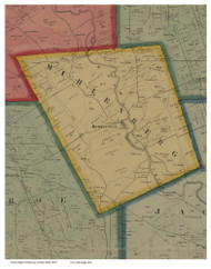 Muhlenberg, Ohio 1858 Old Town Map Custom Print - Pickaway Co.