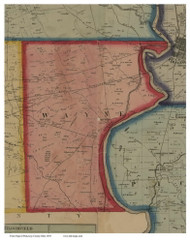 Wayne, Ohio 1858 Old Town Map Custom Print - Pickaway Co.