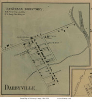 Darbyville - Muhlenberg, Ohio 1858 Old Town Map Custom Print - Pickaway Co.