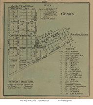 Genoa - Scioto, Ohio 1858 Old Town Map Custom Print - Pickaway Co.
