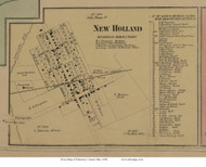New Holland - Perry, Ohio 1858 Old Town Map Custom Print - Pickaway Co.