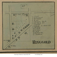 Ringgold - Walnut, Ohio 1858 Old Town Map Custom Print - Pickaway Co.
