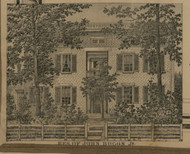 Boggs Residence - Pickaway Co., Ohio 1858 Old Town Map Custom Print - Pickaway Co.