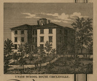 Union School House - Circleville, Ohio 1858 Old Town Map Custom Print - Pickaway Co.