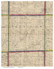 Freedom, Ohio 1857 Old Town Map Custom Print - Portage Co.