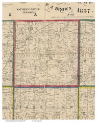 Hiram, Ohio 1857 Old Town Map Custom Print - Portage Co.