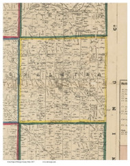 Palmyra, Ohio 1857 Old Town Map Custom Print - Portage Co.