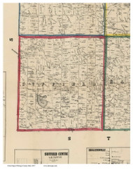 Suffield, Ohio 1857 Old Town Map Custom Print - Portage Co.