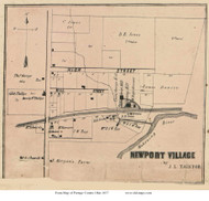 Newport Village - Paris, Ohio 1857 Old Town Map Custom Print - Portage Co.