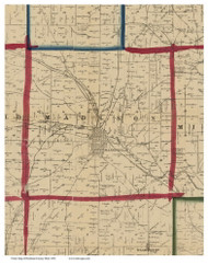 Madison, Ohio 1856 Old Town Map Custom Print - Richland Co.