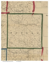 Monroe, Ohio 1856 Old Town Map Custom Print - Richland Co.