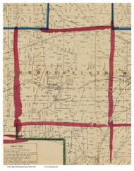 Springfield, Ohio 1856 Old Town Map Custom Print - Richland Co.
