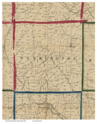 Washington, Ohio 1856 Old Town Map Custom Print - Richland Co.