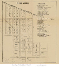 Bellville - Jefferson, Ohio 1856 Old Town Map Custom Print - Richland Co.