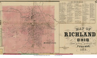 Mansfield - Madison, Ohio 1856 Old Town Map Custom Print - Richland Co.