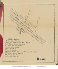 Rome - Blooming Grove, Ohio 1856 Old Town Map Custom Print - Richland Co.