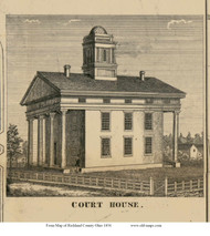 Court House - Richland Co., Ohio 1856 Old Town Map Custom Print - Richland Co.