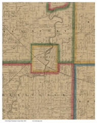 Fremont, Ohio 1860 Old Town Map Custom Print - Sandusky Co.