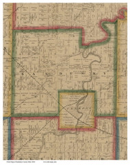 Sandusky, Ohio 1860 Old Town Map Custom Print - Sandusky Co.