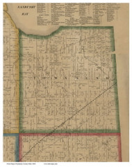 Townsend, Ohio 1860 Old Town Map Custom Print - Sandusky Co.