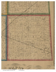 York, Ohio 1860 Old Town Map Custom Print - Sandusky Co.
