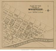 Woodville Village - Woodville, Ohio 1860 Old Town Map Custom Print - Sandusky Co.