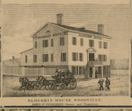 Elderkin House - Woodville, Ohio 1860 Old Town Map Custom Print - Sandusky Co.