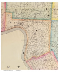 Porter, Ohio 1875 Old Town Map Custom Print - Scioto Co.