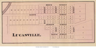 Lucasville - Valley, Ohio 1875 Old Town Map Custom Print - Scioto Co.