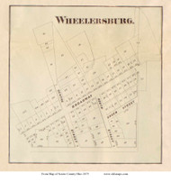 Wheelersburg - Porter, Ohio 1875 Old Town Map Custom Print - Scioto Co.